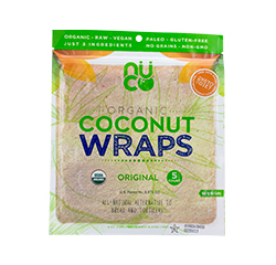 COCONUT WRAPS (Organic, Natural) (Original Flavor) 5 Wraps by NUCO