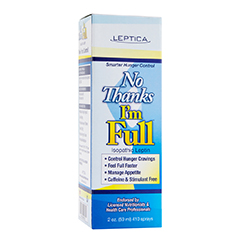 NO THANKS I'M FULL Leptin Spray (Appetite Suppressant) (2oz) 60ml by Leptica