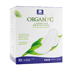 ORGANIC COTTON FEMININE HYGIENE PADS (Heavy) 10 Pads by Organyc