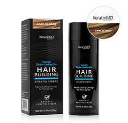 FIBRAS ESPESANTES PARA CABELLO KeratinMD (Rubio oscuro) Suministro para 60 días 28g by KeratinMD Laboratories