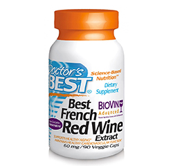 FRANCUSKI CZERWONE WINO EKSTRAKT 60mg 90 Kapsułki by Doctor's Best