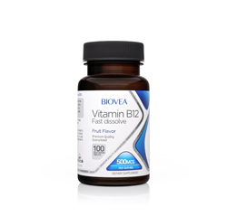 VITAMIN B12 500mcg (Fast Dissolve) 100 Tablets by BIOVEA
