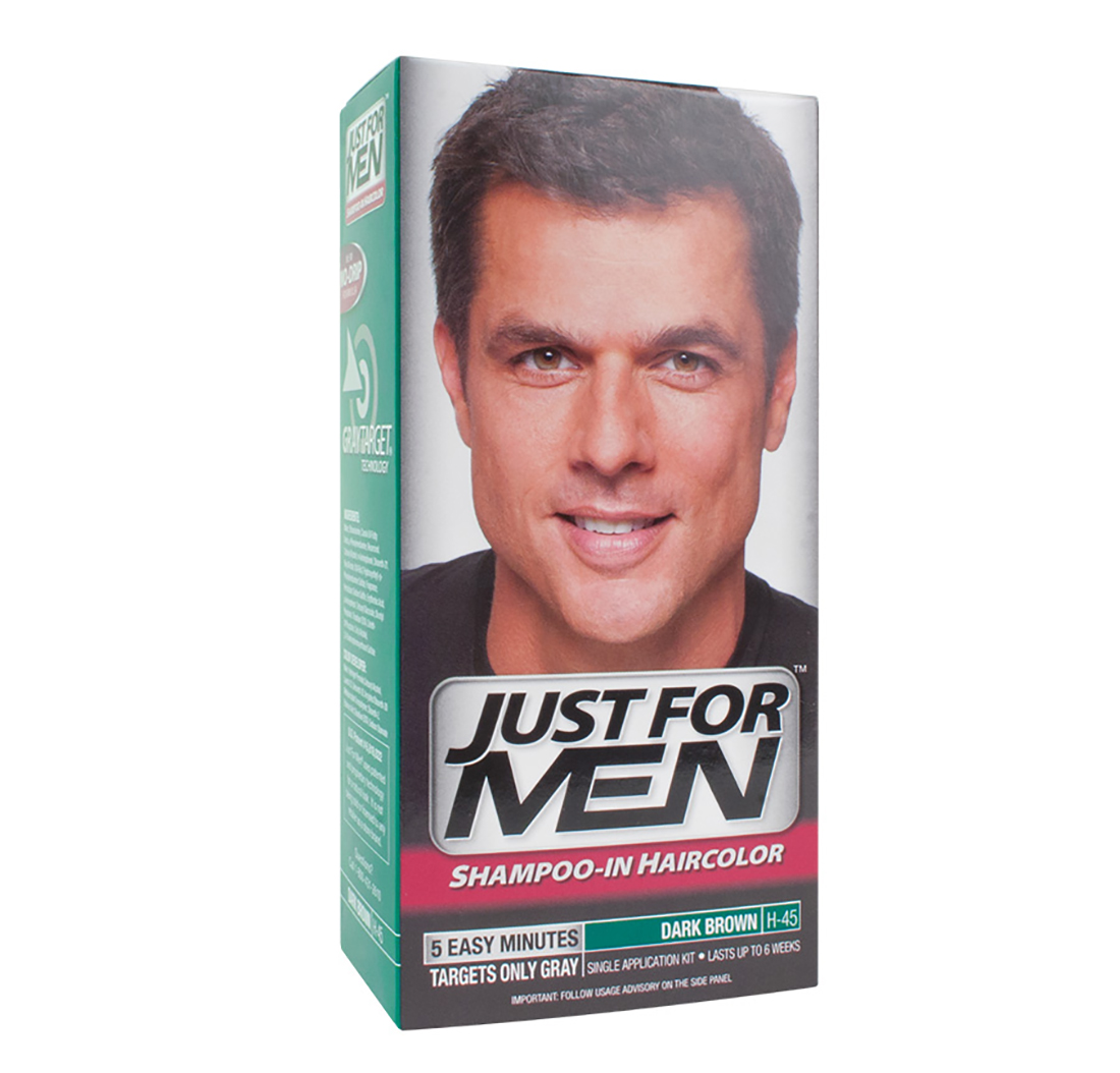 Just For Men Shampoo In Hair Colour Dark Brown 1 Application