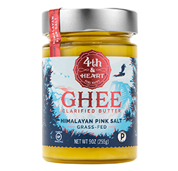 GRASS-FED GHEE BUTTER (Keto) (Paleo) (Himalayan Pink Salt) (9oz) 255g by 4th & Heart