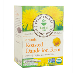 ROASTED DANDELION ROOT HERBAL TEA (Organic, Caffine Free) 16 Tea Bags by Traditional Medicinals