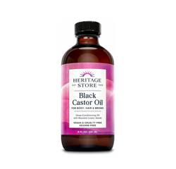BLACK CASTOR OIL (Natural) (8 fl oz) 240ml by Heritage Store