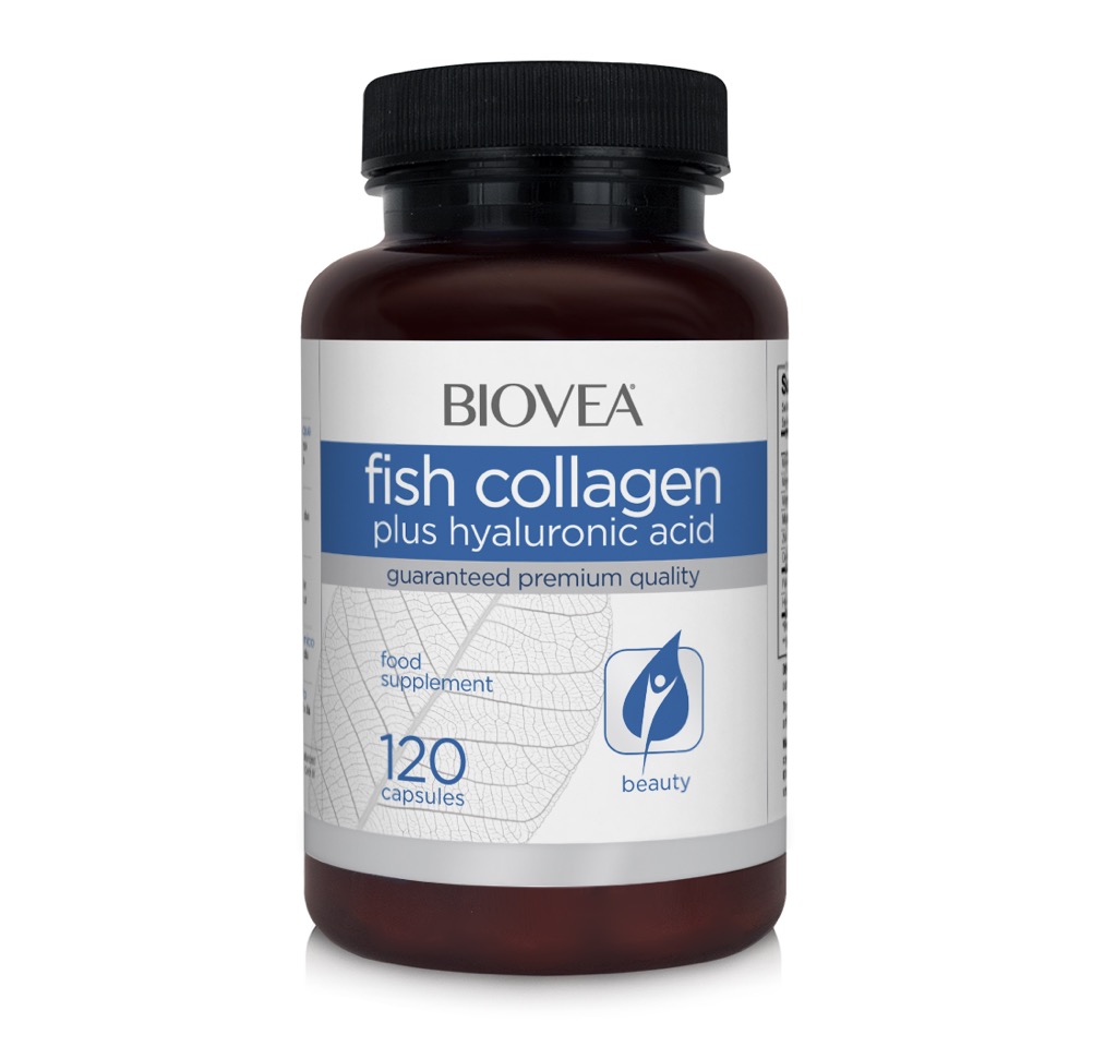 Fish Collagen Plus Hyaluronic Acid 120 Capsules | BIOVEA