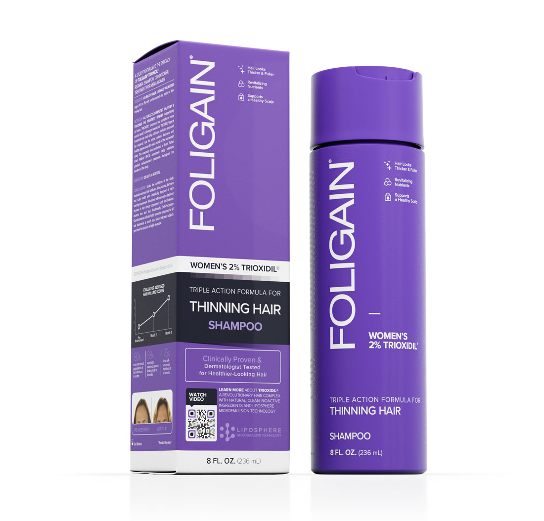 FOLIGAIN STIMULATING SHAMPOO FOR THINNING HAIR For Women With 2