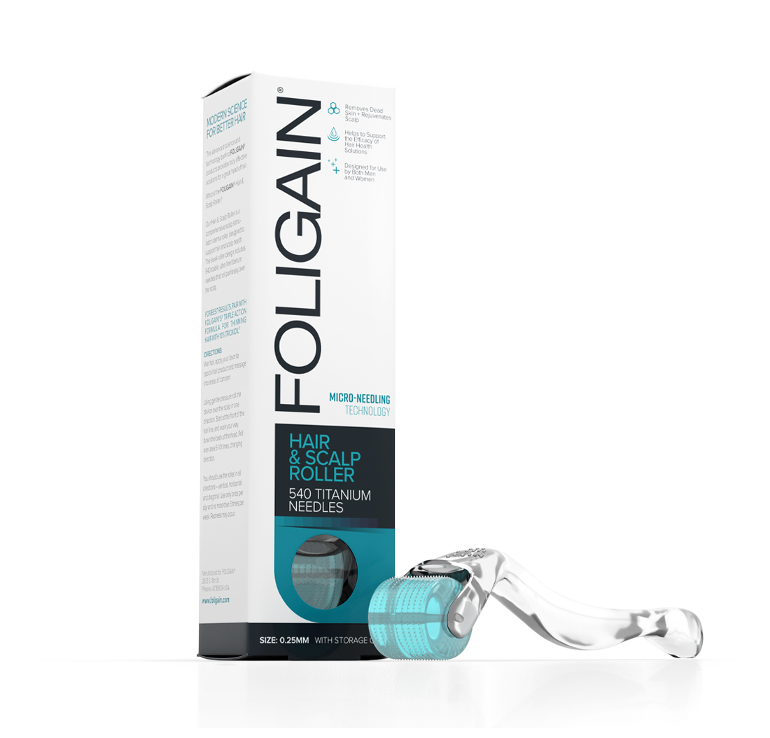 FOLIGAIN HAIR & SCALP ROLLER with 540 Titanium Needles