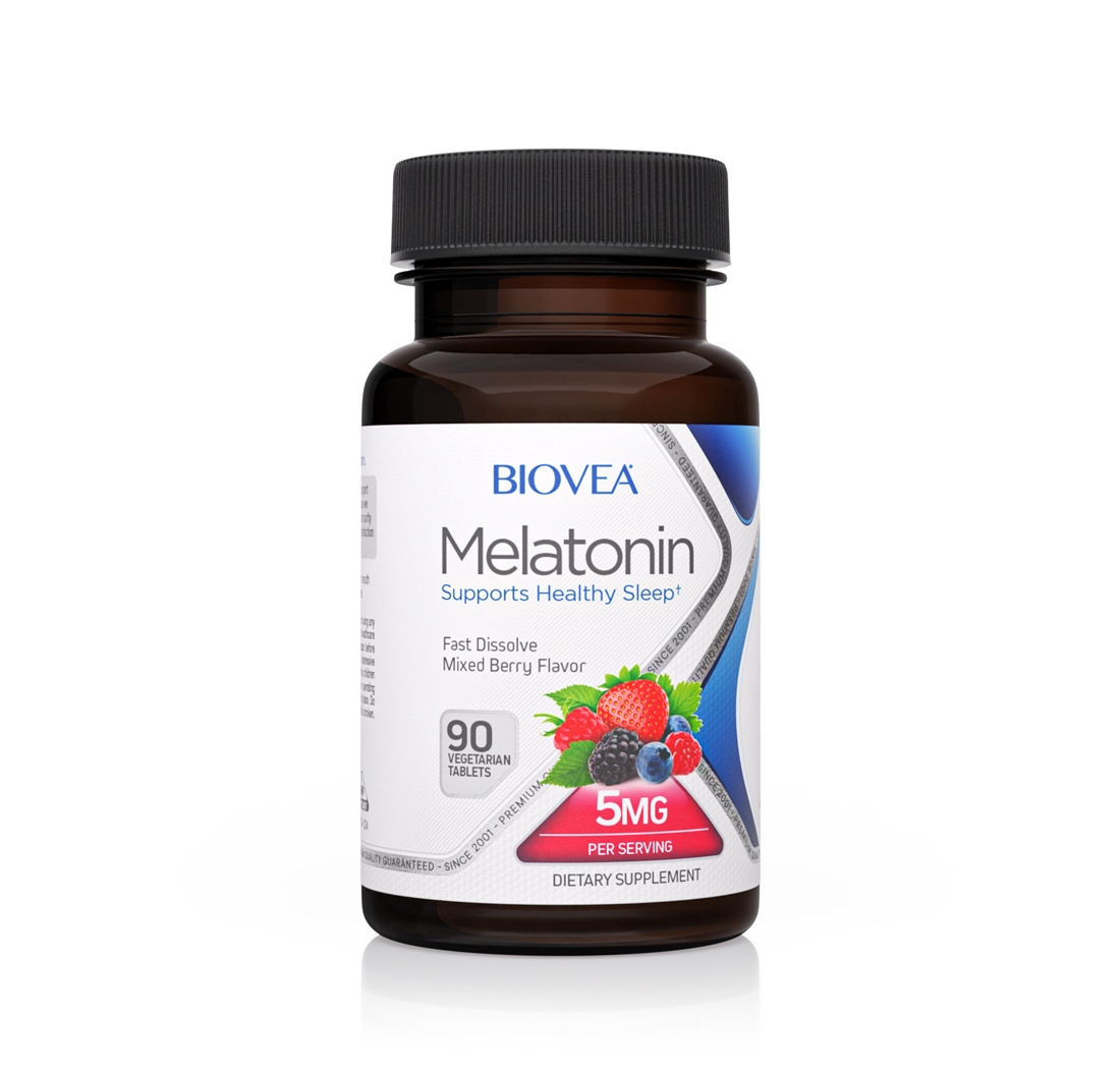 MELATONIN 5mg (Mixed Berry) 90 Vegetarian Tablets (Fast Dissolve)