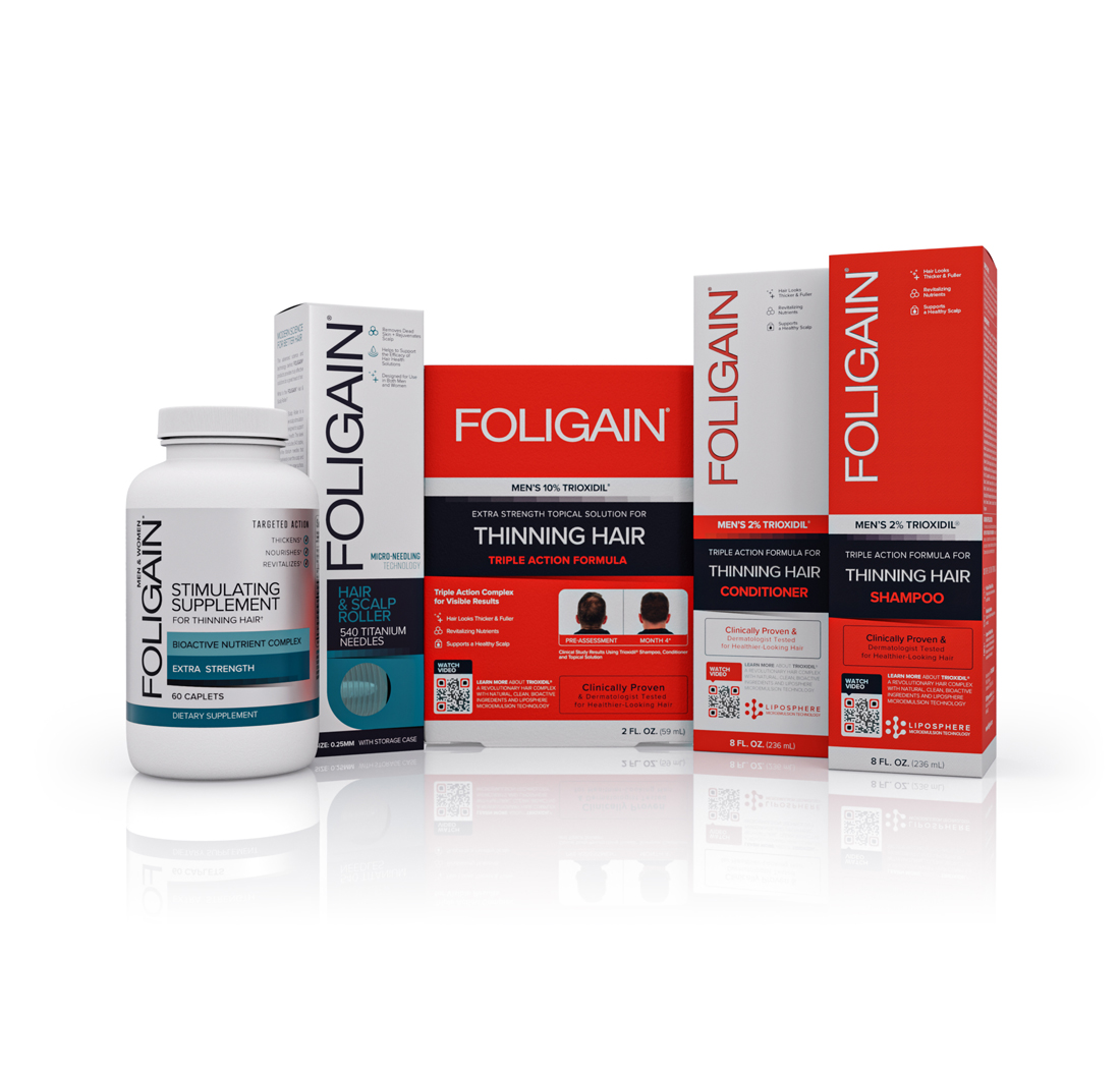 FOLIGAIN MEN'S COMPLETE SYSTEM FOR THINNING HAIR
