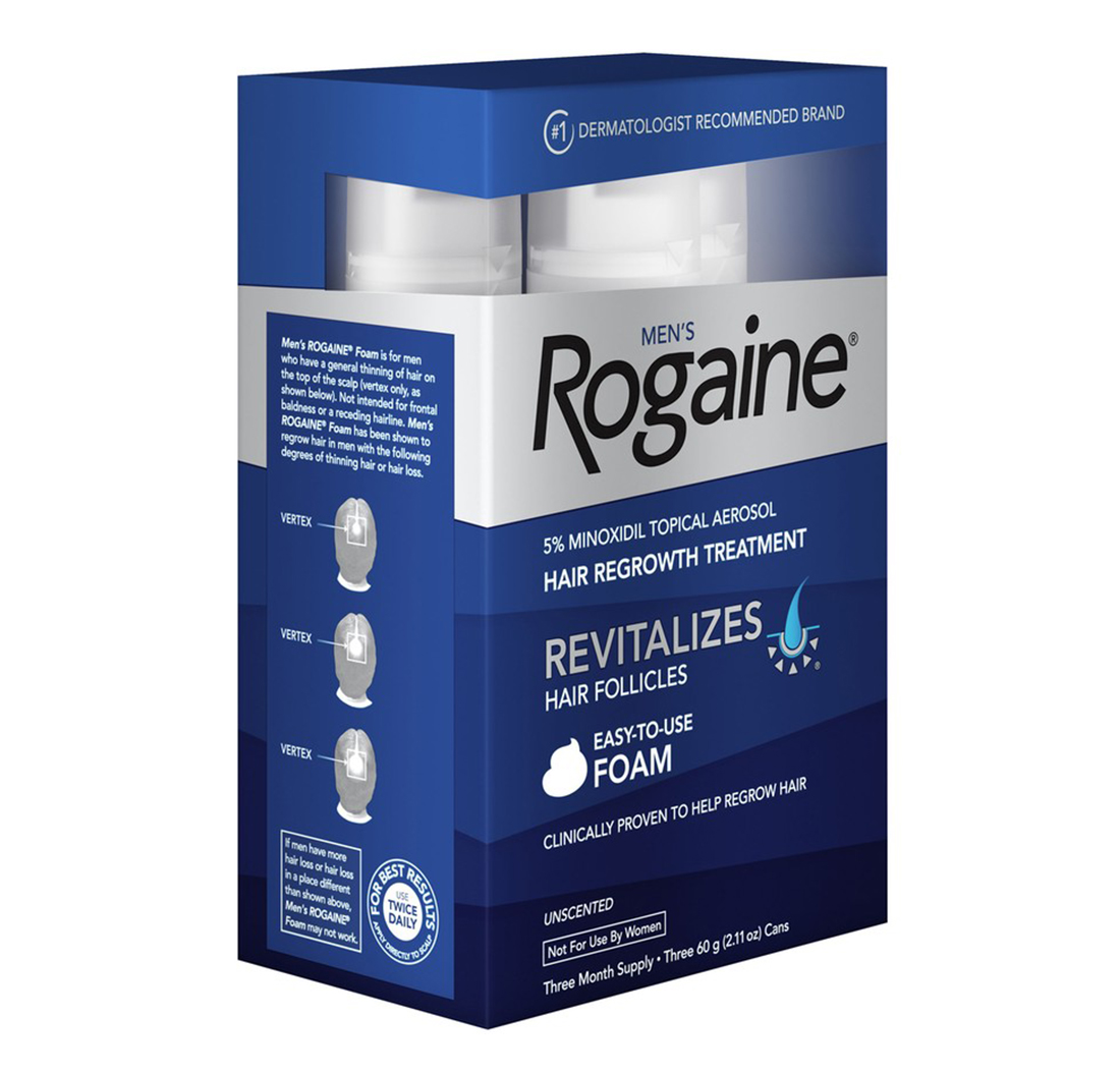 Vag motor grus ROGAINE 5% MINOXIDIL FOAM FOR THINNING HAIR For Men (3 Month Supply) by  Rogaine - BIOVEA USA