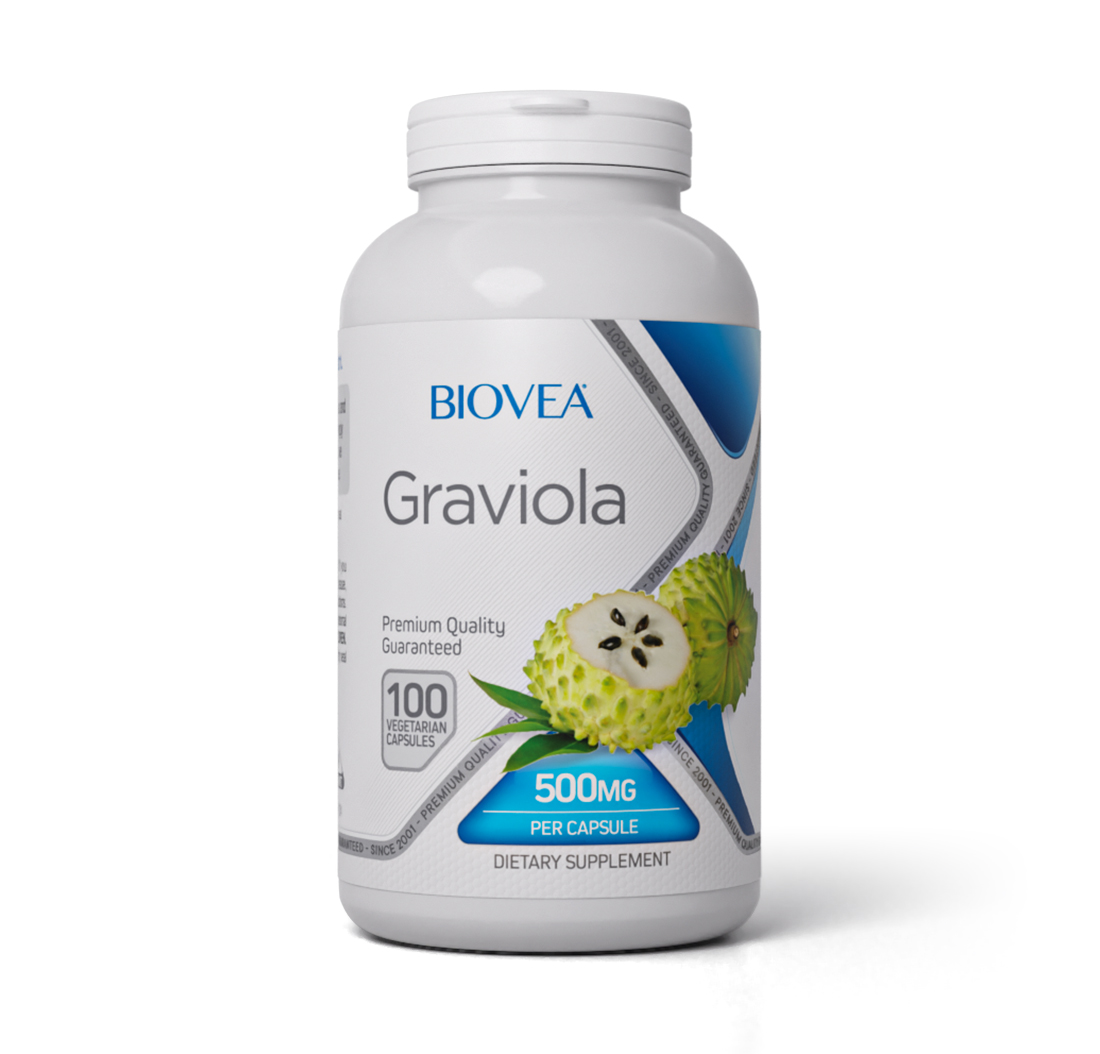 GRAVIOLA 500mg 100 Vegetarian Capsules