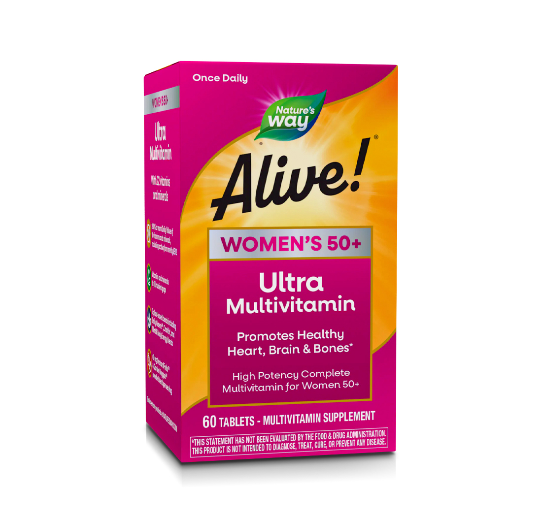 ALIVE! ONCE DAILY WOMENS 50+ MULTI-VITAMIN (Ultra Potency) 60 Tablets