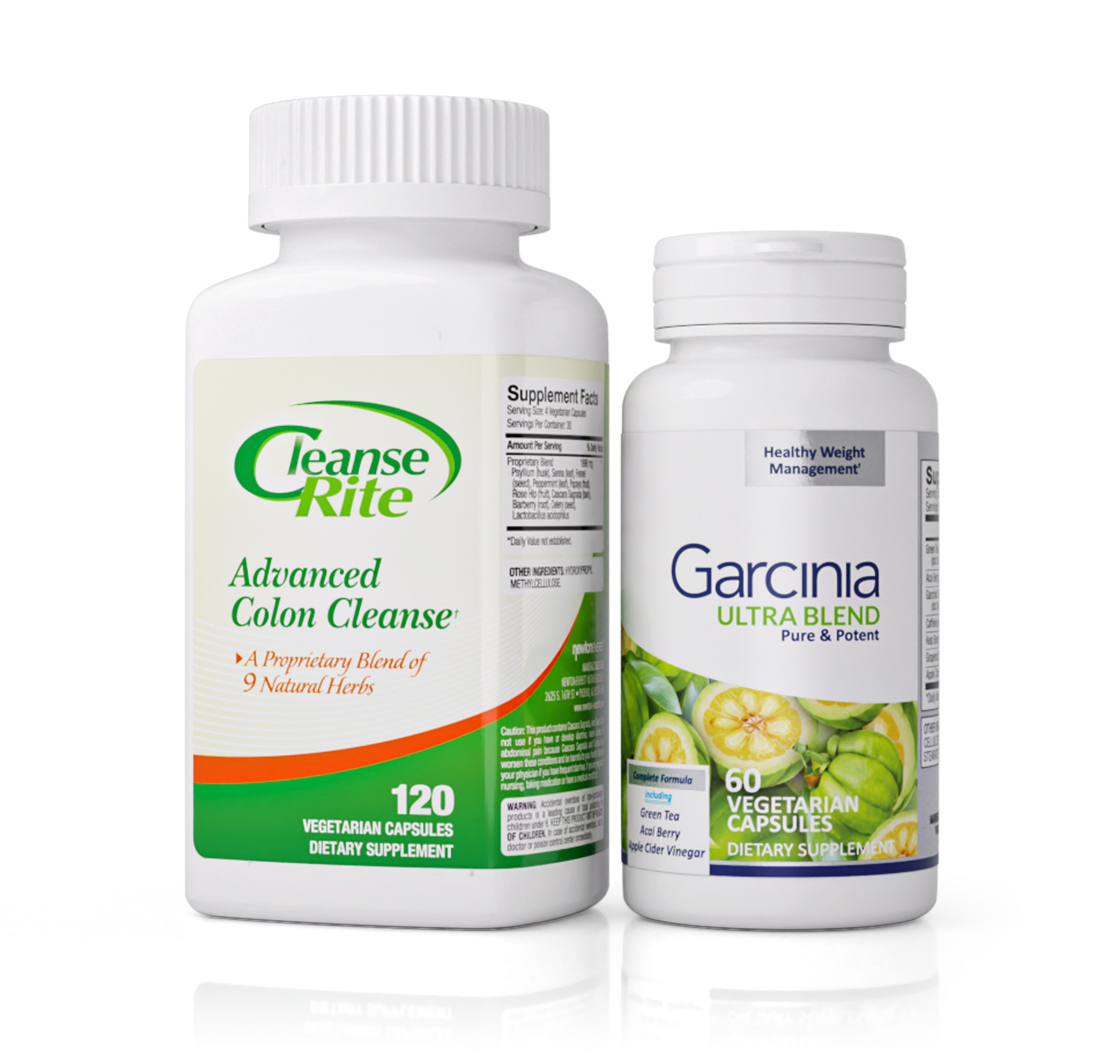 CLEANSE-RITE ADVANCED COLON CLEANSE + FREE GARCINIA APPETITE CONTROL VALUE PACK